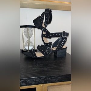 Vince Camuto Black Studded Sandals